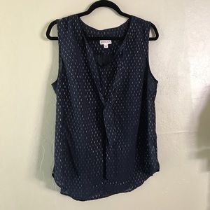 Sheer Navy & Gold Merona Blouse